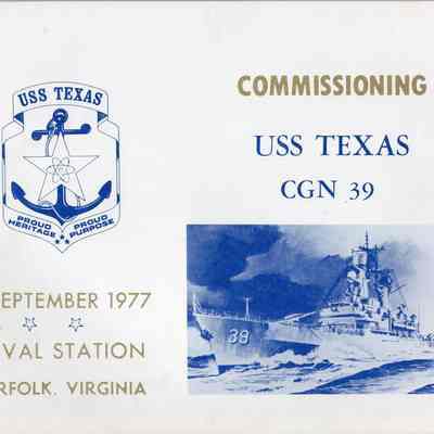 Cruiser Texas Commissioning booklet
