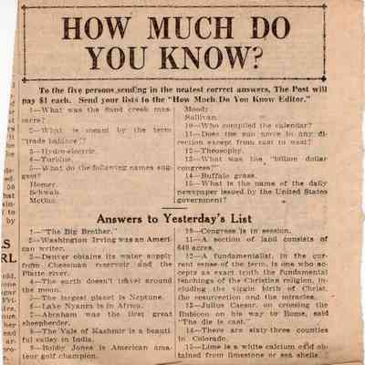 How Much Do You Know? 26