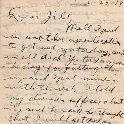 Feb 25, 1919 letter pg#1