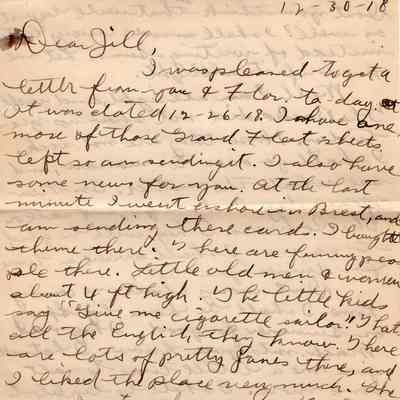 Dec 30, 1918 letter pg#1