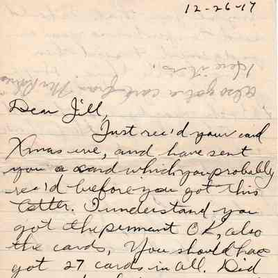 Dec 26, 1917 letter pg#1