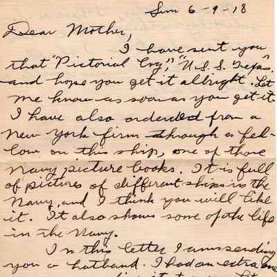 June 9, 1918 letter