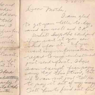 July 26, 1917 letter