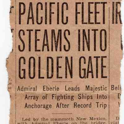 Pacific Fleet Steams Into Golden Gate