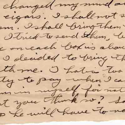 March 6, 1919 letter fragment