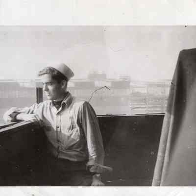 Man on superstructure