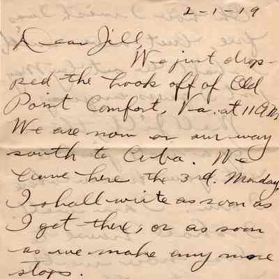 Feb 1, 1919 letter