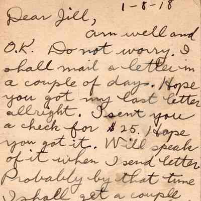 Jan 8, 1918 postcard