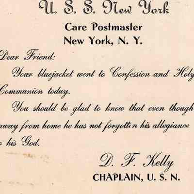 Note from Chaplain