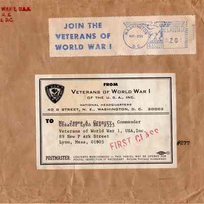 Veterans of World War I envelope