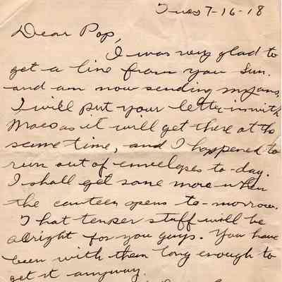 July 16, 1918 letter #2