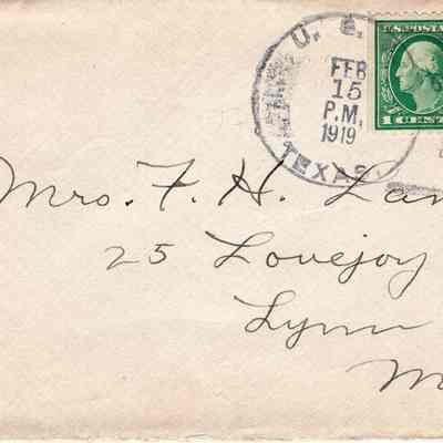 Feb 15, 1919 envelope