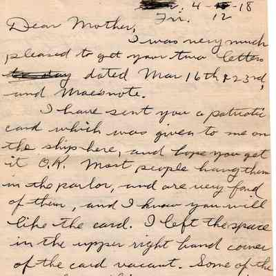 Apr 12, 1918 letter #2