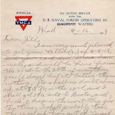 Apr 16, 1919 letter pg#1