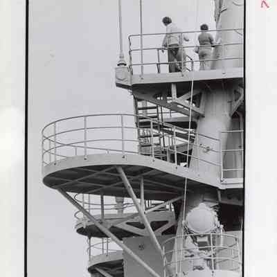 Tourists in superstructure