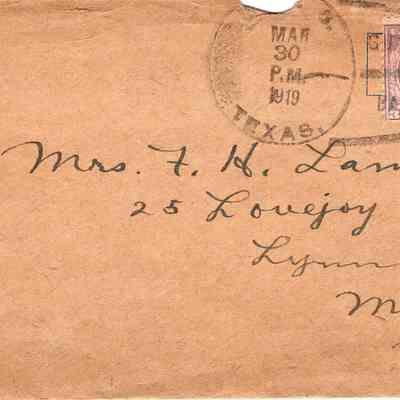 Mar 30, 1919 envelope
