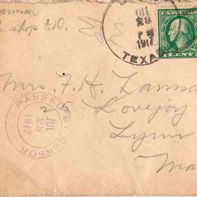 July 28, 1917 envelope