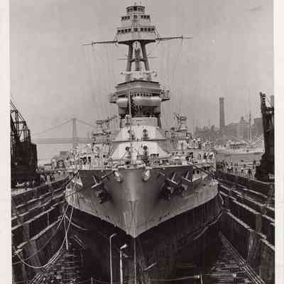 The U.S.S. Texas in Drydock
