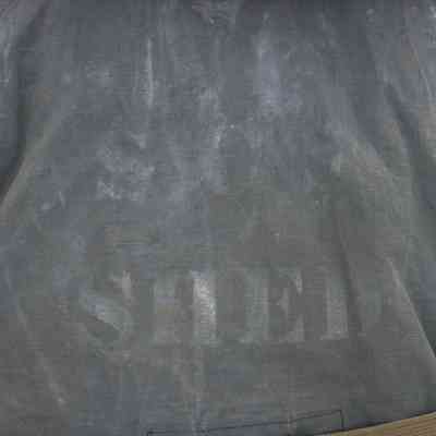 stencil on 2024.1013.49.1: It is unknown whether "S C S Shed" is a person or place.
