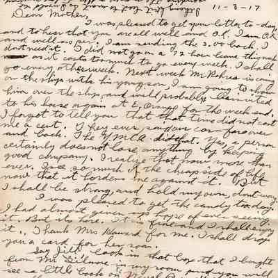Nov 3, 1918 letter