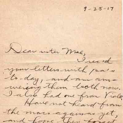 Sep 25, 1917 letter