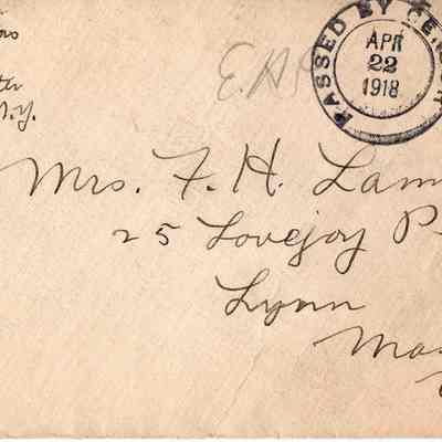 Apr 22, 1918 envelope