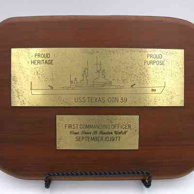 First Commanding Officer plaque