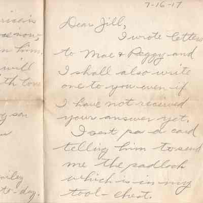 July 16, 1917 letter