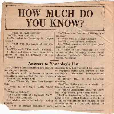 How Much Do You Know? 21