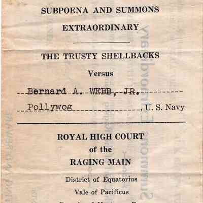 Shellbacks Subpoena and Summons