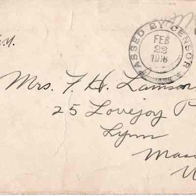 Feb 22, 1918 envelope
