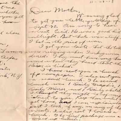Nov 20, 1918 letter