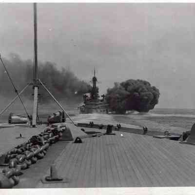 USS Arkansas firing