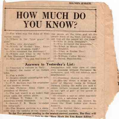 How Much Do You Know? 13