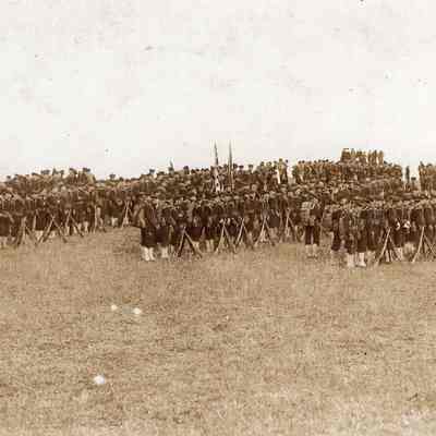 Men in formation