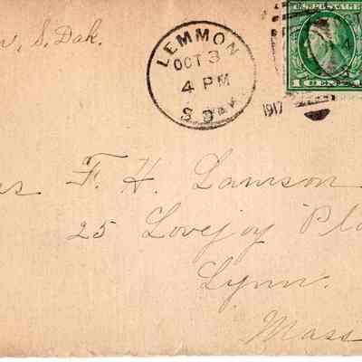 Oct 3, 1917 envelope