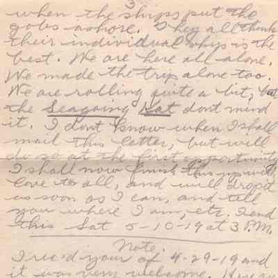 May/June 1919 letter pg#2