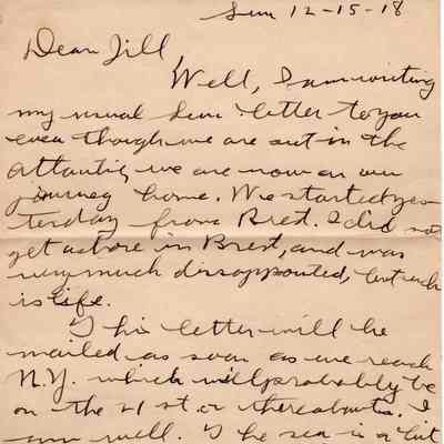 Dec 15, 1918 letter