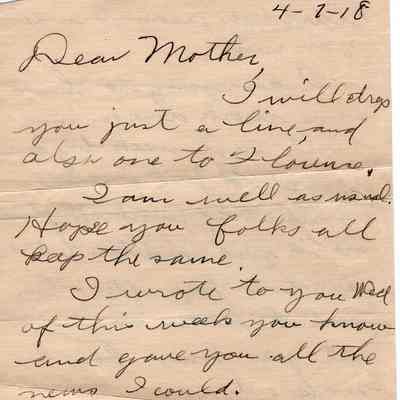 Apr 7, 1918 letter