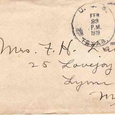 Feb 23, 1919 envelope