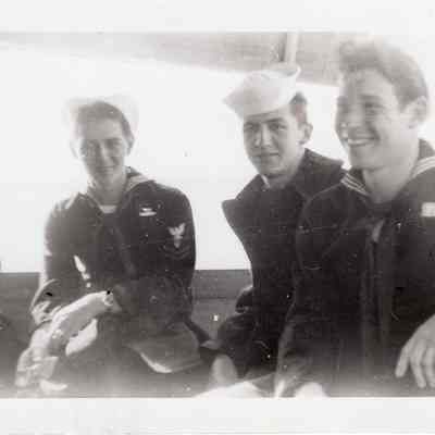 Sailors smile for camera