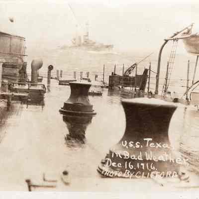 U.S.S. Texas in Bad Weather