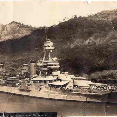 USS Texas in Gaillard Cut