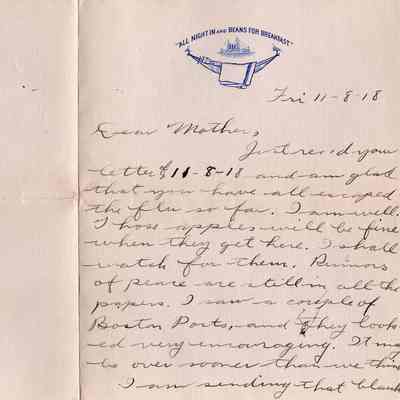 Nov 8, 1918 letter