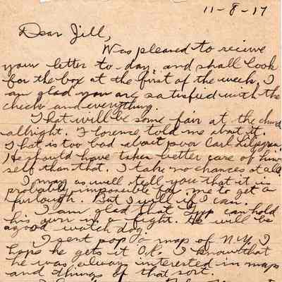 Nov 8, 1917 letter