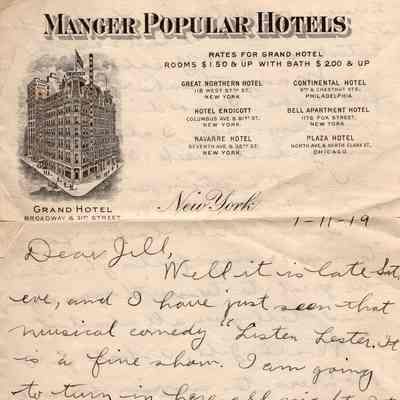 Jan 11, 1919 letter