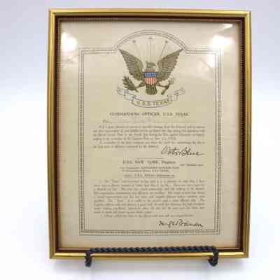 Chester Lewis's notice from Victor Blue (framed)
