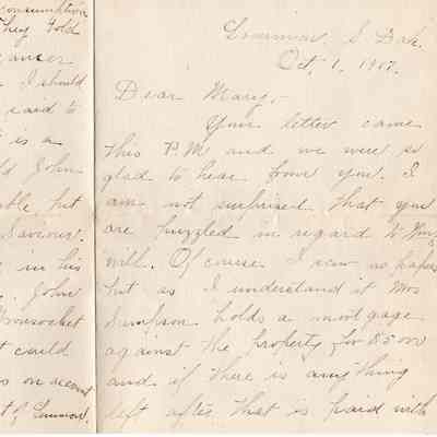 Oct 1, 1917 letter page #1