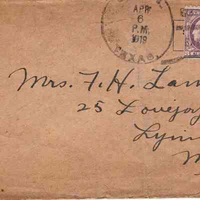 Apr 6, 1919 envelope