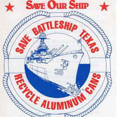 "Save Our Ship" can campaign pamphlet